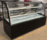 1.2m Refrigerated витринный шкаф торта, изогнутый стеклянный охладитель печенья с вентиляторной системой охлаждения