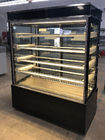 витрина пекарни 1.5m стеклянная, вертикальный холодильник дисплея шоколада печенья торта десерта