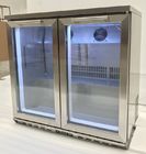Охладитель бара задней части двери разъема 3 холодильника дисплея бара нержавеющей стали стеклянный