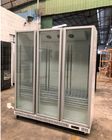Коммерчески замораживатель холодильника дисплея 4 стеклянных дверей вертикальный