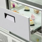 Мраморный холодильник 1030W дисплея пекарни основания SS304 с ящиком