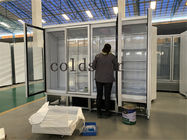 Холодильника дисплея холодного напитка холодильника напитка пива 4 дверей охладитель двери коммерчески вертикального стеклянный