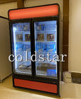 Замораживатель дисплея мороженого витрины замораживателя двери -22C коммерчески чистосердечный стеклянный