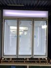 Замораживатель холодильника двери вертикали витринного шкафа замораживателя замороженных продуктов коммерчески стеклянный