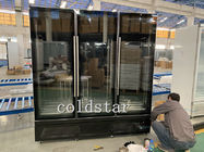 Замораживатель стеклянной двери дисплея 3 мороженого говядины встречи супермаркета чистосердечный -22 стоградусных градусов