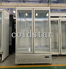 Холодильник замораживателя дисплея напитка двери фабрики двойной стеклянный с хорошим качеством для супермаркета