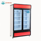 Стеклянный замораживатель дисплея холодильника напитка напитка двери 2, холодильник двойной двери супермаркета коммерчески
