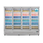 Холодильника дисплея холодного напитка холодильника напитка пива 4 дверей охладитель двери коммерчески вертикального стеклянный