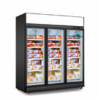 Стеклянный холодильник дисплея замороженных продуктов морозильника двери с системой вентиляторной системы охлаждения