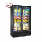 Шкаф замораживателя стеклянного холодильника дисплея двери коммерчески для супермаркета