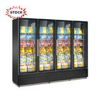 Холодильника дисплея замороженных продуктов замораживателя -18~-22° супермаркета замораживатель двери вертикального стеклянный