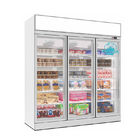 Замораживатель холодильника двери вертикали витринного шкафа замораживателя замороженных продуктов коммерчески стеклянный