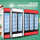Чистосердечные витрина замораживателя холодильника двери рекламы 2 стеклянная для магазина сети супермаркетов