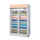 Холодильника пива двери холодильников 2 дисплея супермаркета охладитель напитка напитка стеклянного чистосердечный
