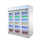 Напиток дисплея 3 дверей вертикальный Refrigerated замораживатель двери витрины коммерчески стеклянный для супермаркета