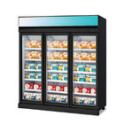 Холодильник дисплея замороженных продуктов замораживателя 3 дверей коммерчески стеклянный с вентиляторной системой охлаждения