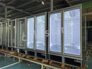 Компрессор Secop двойного стеклянного двери замораживателя рекламы стойки замораживателя вверх встроенный
