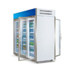 Холодильник двери коммерчески спереди и сзади открытого холодильника холодного напитка воздушного охлаждения стиля стеклянный, напиток ночного магазина