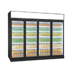 Витринный шкаф холодильника двери супермаркета витрины безалкогольного напитка охладителя вентиляторной системы охлаждения стеклянный