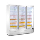 Витрина коммерчески холодильника дисплея дверей охладителя 3 напитка чистосердечная стеклянная Refrigerated