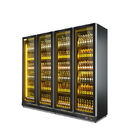 Автомобиль пива напитков размораживает холодильник дисплея 4 дверей более крутой коммерчески с 4 колесами