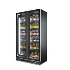Коммерчески двойной стеклянный охладитель дисплея бутылки напитка энергии бакалеи супермаркета холодильника пива двери