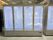 Холодильника супермаркета двери рекламы 4 низкой температуры замораживатель стеклянного большого чистосердечный