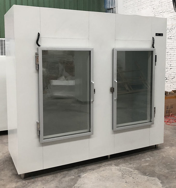 Merchandiser льда 2 дверей тип стены крытого холодный покрасил стальное тело 6