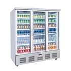 Приведенный освещающ коммерчески холодильник напитка, охладитель дисплея 3 дверей