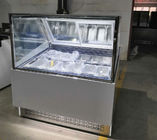 Изогнутый стеклянным шкаф дисплея Попсикле мороженого двери замерли холодильником, который