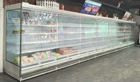 Охладитель йогурта молока супермаркета открытый, выставочная витрина плода холодильника мульти-палубы для продажи