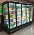 Холодильник дисплея Multideck супермаркета вентиляторной системы охлаждения со стеклянной дверью