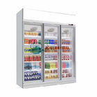 Витрина холодильника двери охладителя напитка дверей супермаркета 3 холодильника дисплея стеклянная