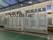 Замораживатель стеклянных дверей вентиляторной системы охлаждения 3 чистосердечный, супермаркет автоматический размораживает витрина дисплея холодильника