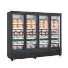Замораживатель 2000L двери степени компрессора -22 Embraco чистосердечный стеклянный для мороженого