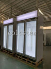 замораживатель стеклянной витрины дисплея двери 1000L чистосердечный с системой вентиляторной системы охлаждения
