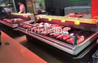 Коммерчески открытый встречный верхний холодильник дисплея свежего мяса еды рыб гастронома подачи холодный
