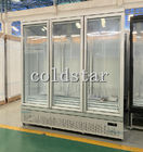 На гастрономы показано замораживатель холодильника/вертикальный замораживатель/замораживатель дисплея