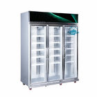 Замораживатель дисплея супермаркета стеклянной двери нагрева электрическим током вертикальный для мороженого и замороженных продуктов
