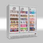 Замораживатель стеклянных дверей вентиляторной системы охлаждения 3 чистосердечный, супермаркет автоматический размораживает витрина дисплея холодильника