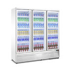 Охладитель дисплея напитка прозрачного стеклянного супермаркета холодильника двери чистосердечный