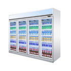 Холодильника дисплея напитка дверей рекламы 4 охладитель двери чистосердечного стеклянный