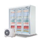 3-4-5-6 удаленная система охладителя дисплея стеклянного холодильника дисплея холодильника разделения двери чистосердечного коммерчески