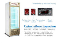 Чистосердечный стеклянный замораживатель дисплея мороженого двери супермаркета 400L замораживателя двери одиночный