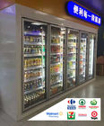 Молоко напитка супермаркета Refrigerated комната холодильных установок двери стеллажа для выставки товаров стеклянная