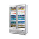Холодильник дисплея двери вертикальной вентиляторной системы охлаждения супермаркета стеклянный