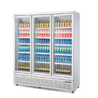 Дверей стекла 3 оборудования рефрижерации супермаркета холодильник дисплея коммерчески чистосердечный