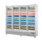 Витринный шкаф коммерчески стеклянной двери вертикальный Refrigerated для показа молока холодных напитков