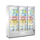 Замораживатели холодильника холодильника дисплея оптовых коммерчески дверей супермаркета 3 стеклянных чистосердечные