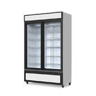 замораживатель дисплея стеклянного охладителя двери 1000L вертикальный для супермаркета